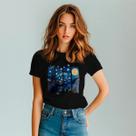 Camisa Camiseta Unissex Noite Estrelada Van Gogh Arte Artista Céu Algodão Confortavel Estilosa Casual Camisa Camiseta Unissex Noite Estrelada Van Gogh Arte Artista Céu Algodão Confortavel Estilosa Casual