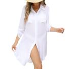 Camisa Cardigan Beach Cover Up para roupas de banho femininas