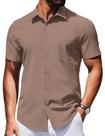 Camisa casual COOFANDY de manga curta com botões para homens