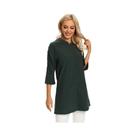 Camisa casual elegante tecida feminina para primavera e outono