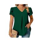 Camisa Casual Feminina De Manga Longa Com Decote Em V Em Tamanhos Grandes 0XL-5XL