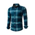 Camisa Casual Masculina De Verão Com Listras E Manga Longa, Estilo Fashion Com Botões