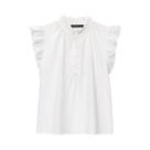Camisa Casual Solta Feminina Neon Com Gola De Linho E Manga Curta Verão 2025