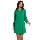 Camisa Chemise Feminina Camisão Manga Longa Com Botões Vestido Saída De Praia