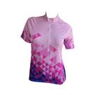 Camisa Ciclismo Feminina Be Fast Triângulos Bike Mtb