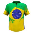 Camisa Ciclismo Infantil Márcio May Bandeira do Brasil Camisa Ciclismo Infantil Márcio May Bandeira do Brasil