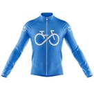 Camisa Ciclismo Manga Longa Bike Forever Azul Proteção UV Dryfit -