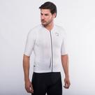 Camisa Ciclismo Masculina New Sport Marcio May Branca com Ziper Preto