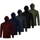 Camisa com capuz Gary Com, pacote com 5, manga comprida masculina, proteção solar UV Camisa com capuz Gary Com, pacote com 5, manga comprida masculina, proteção solar UV