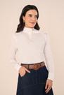 Camisa com decote transpassado off fascinius - Camisa com decote transpassado off fascinius -