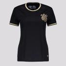 Camisa Corinthians Baby Look Bordado Gold Feminina Oficial
