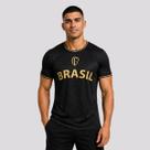 Camisa Corinthians Brasil Jacquard Holográfico Preta e Dourada