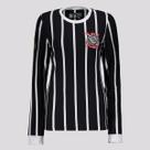 Camisa Corinthians Democracia Manga Longa Feminina Preta