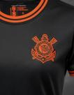 Camisa Corinthians Feminina Preto Laranja Licenciada Oficial
