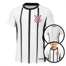 Camisa Corinthians Infantil Raglan Dry Branca E Preta