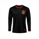 Camisa Corinthians Masculina Manga Longa Confortável Leve -