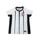 Camisa Corinthians Raglan Recortes Alvinegro Branco - Infantil