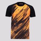 Camisa Corinthians Rajados Preta e Laranja