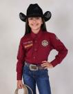 Camisa Country Infantil e Juvenil C/ Bordados Rodeio Unissex