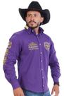 Camisa Country Masculina Roxa PLUS SIZE Bordada - Rodeo Farm