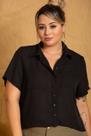 Camisa Cropped Black Plus Size