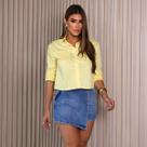 Camisa Cropped Com Bolso Feminina Revanche Carouge