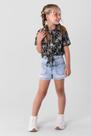 Camisa cropped em malha infantil menina Brandili Camisa cropped em malha infantil menina Brandili
