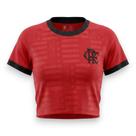 Camisa Cropped Flamengo Feminino Legado Oficial Vermelho Crf -