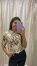 Camisa Cropped SS Modas Feminina Off White Tam M