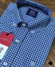 CAMISA DE ALGODAO XADREZ AZUL TEXAS HEAD TAM gg