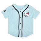 Camisa de beisebol Hello Kitty, moda para meninas, azul