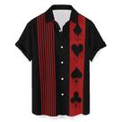 Camisa de boliche Deer Lady dos anos 50 com estampa retrô Hawaiian Black Love