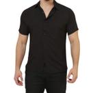 Camisa De Botão Masculina Manga Curta Social Verão Slim