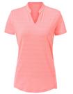 Camisa de caminhada Rdruko para mulheres de manga curta SPF 50+ rosa