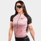 Camisa de Ciclismo Feminina Way Fresh Rosa Bebê Proteção Uv Bolsos Traseiros Ziper Respirável