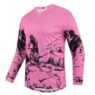 Camisa de ciclismo infantil Weimostar manga longa rosa Camisa de ciclismo infantil Weimostar manga longa rosa