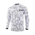 Camisa De Ciclismo Masculina Branca E Preta MTB De Manga Longa Respirável Para Verão Downhill