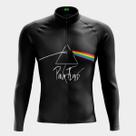 Camisa de Ciclismo Masculina Pink Floyd Manga Longa PRO 3 Bolsos Traseiros Utilitários Proteção Uv Zíper Parcial