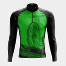 Camisa de Ciclismo Masculina PRO Manga Longa com 3 Bolsos Traseiros Modelagem Slim Camisa de Ciclismo Masculina PRO Manga Longa com 3 Bolsos Traseiros Modelagem Slim