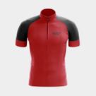Camisa de Ciclismo Masculina Way Fresh Vinho Manga Curta 3 Bolsos Traseiros Porteção Uv Ziper Respirável