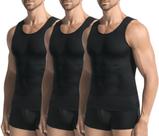 Camisa de compressão JESIDO Slimming Body Shaper para homens, pacote com 3 Camisa de compressão JESIDO Slimming Body Shaper para homens, pacote com 3