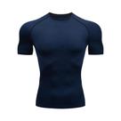 Camisa De Compressão Masculina De Secagem Rápida Para Corrida, Manga Curta, Camisa De Futebol, Roupa