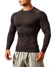 Camisa de compressão Queerier Athletic Workout masculina de manga comprida Camisa de compressão Queerier Athletic Workout masculina de manga comprida