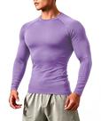 Camisa de compressão Queerier Athletic Workout masculina de manga comprida Camisa de compressão Queerier Athletic Workout masculina de manga comprida