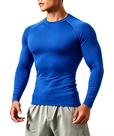 Camisa de compressão Queerier Athletic Workout masculina de manga comprida Camisa de compressão Queerier Athletic Workout masculina de manga comprida