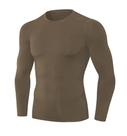 Camisa de compressão Queerier Athletic Workout masculina de manga comprida Camisa de compressão Queerier Athletic Workout masculina de manga comprida