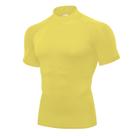Camisa de compressão Queerier Mock Turtleneck de manga curta para homens
