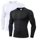 Camisa de compressão Queerier para homens, manga comprida, atlética