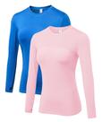 Camisa de compressão Queerier para mulheres com proteção solar UPF 50+ Camisa de compressão Queerier para mulheres com proteção solar UPF 50+
