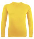 Camisa de compressão Runceptual para meninos e meninas de manga comprida amarela